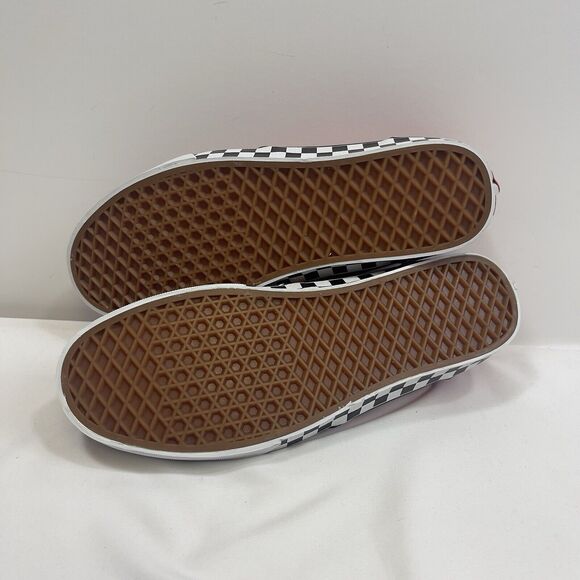 VANS Atwood Checker Sidewall Skater Sneakers Mens 11 RED Laced VN0A5HTRRED Shoes